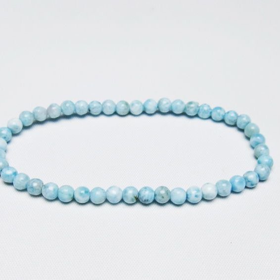ラリマー ブレスレット 4mm 一点物 メール便可 [M便 1/10] 111-47881