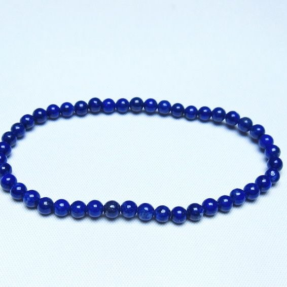 ラピスラズリ ブレスレット 4mm 一点物 メール便可 [M便 1/10] 111-48374