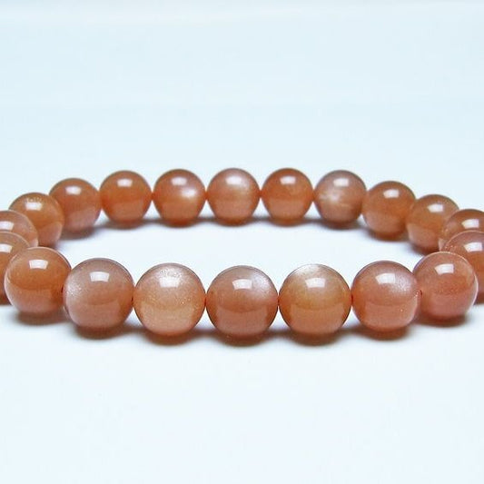 オレンジムーンストーン ブレスレット 10mm 一点物 メール便可 [M便 1/10] 111-48620