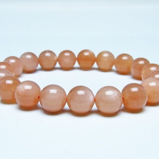 オレンジムーンストーン ブレスレット 10mm 一点物 メール便可 [M便 1/10] 111-48624
