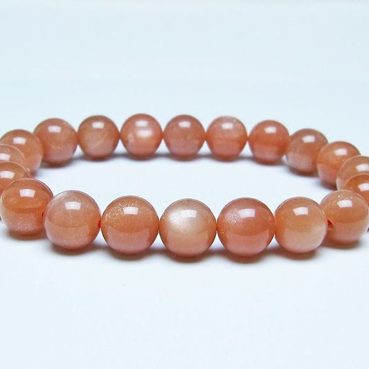 オレンジムーンストーン ブレスレット 10mm 一点物 メール便可 [M便 1/10] 111-48625