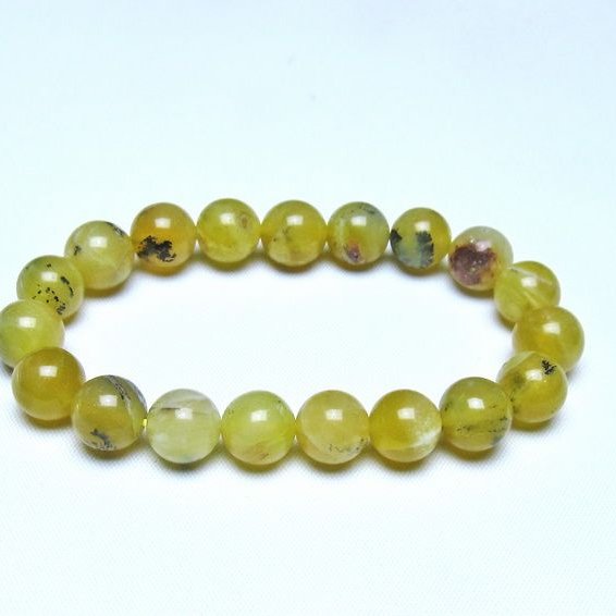 オパール ブレスレット 10mm イエローオパール コモンオパール 一点物 メール便可 [M便 1/10] 111-48631