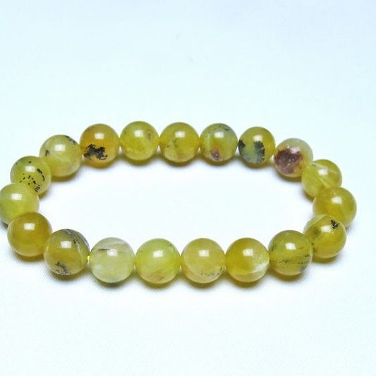 オパール ブレスレット 10mm イエローオパール コモンオパール 一点物 メール便可 [M便 1/10] 111-48631