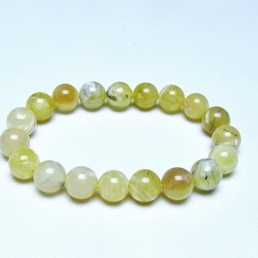 オパール ブレスレット 10mm イエローオパール コモンオパール 一点物 メール便可 [M便 1/10] 111-48634