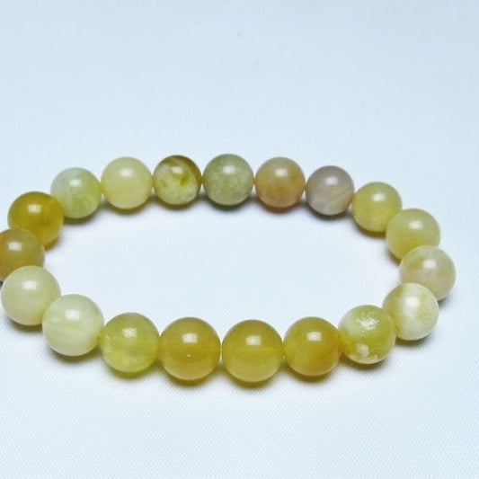 オパール ブレスレット 10mm イエローオパール コモンオパール 一点物 メール便可 [M便 1/10] 111-48635