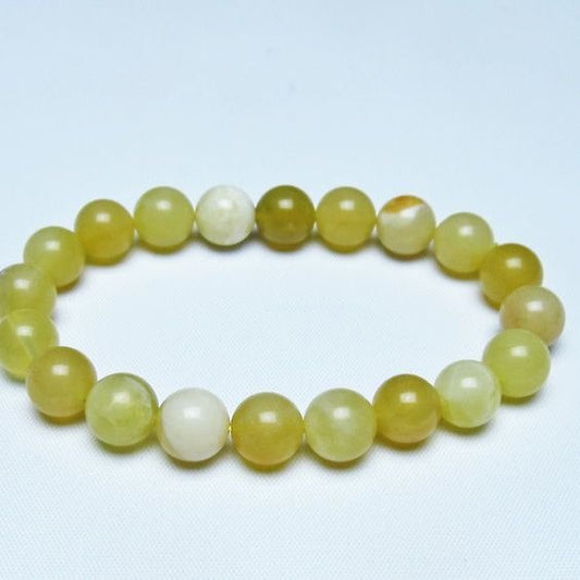 オパール ブレスレット 10mm イエローオパール コモンオパール 一点物 メール便可 [M便 1/10] 111-48648