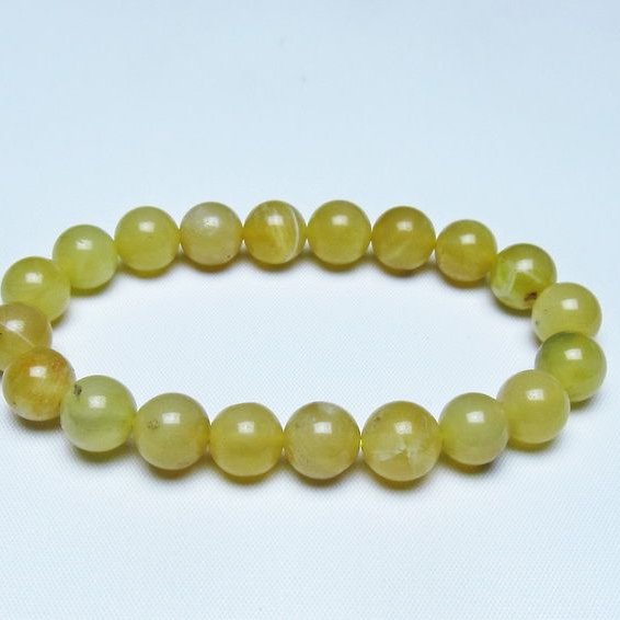 オパール ブレスレット 10mm イエローオパール コモンオパール 一点物 メール便可 [M便 1/10] 111-48649