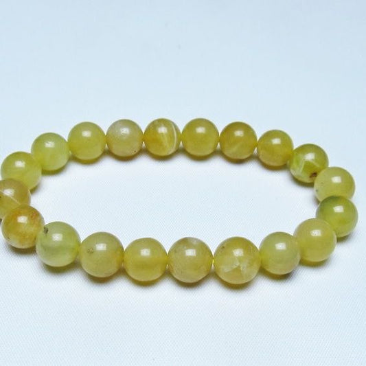 オパール ブレスレット 10mm イエローオパール コモンオパール 一点物 メール便可 [M便 1/10] 111-48649