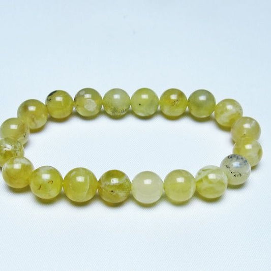 オパール ブレスレット 10mm イエローオパール コモンオパール 一点物 メール便可 [M便 1/10] 111-48654