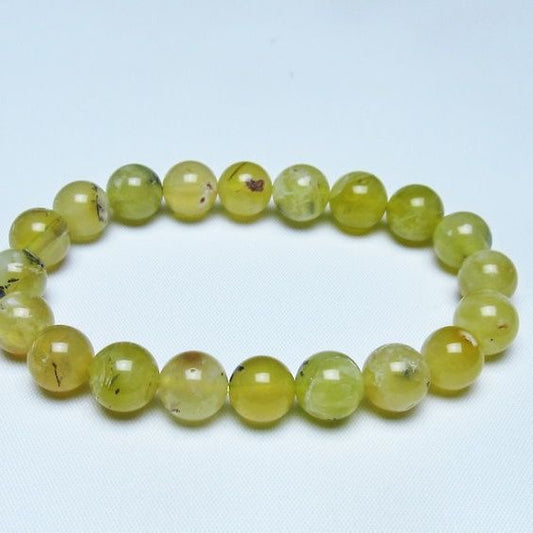 オパール ブレスレット 10mm イエローオパール コモンオパール 一点物 メール便可 [M便 1/10] 111-48657