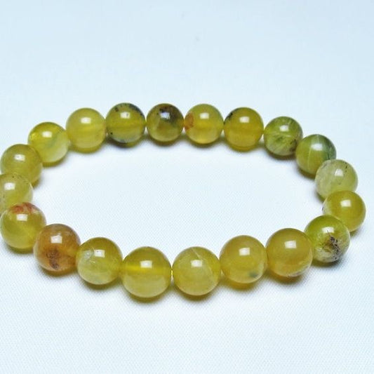 オパール ブレスレット 10mm イエローオパール コモンオパール 一点物 メール便可 [M便 1/10] 111-48663