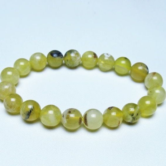 オパール ブレスレット 10mm イエローオパール コモンオパール 一点物 メール便可 [M便 1/10] 111-48683