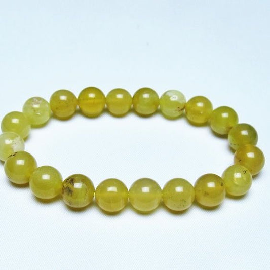 オパール ブレスレット 10mm イエローオパール コモンオパール 一点物 メール便可 [M便 1/10] 111-48684