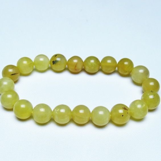 オパール ブレスレット 10mm イエローオパール コモンオパール 一点物 メール便可 [M便 1/10] 111-48685