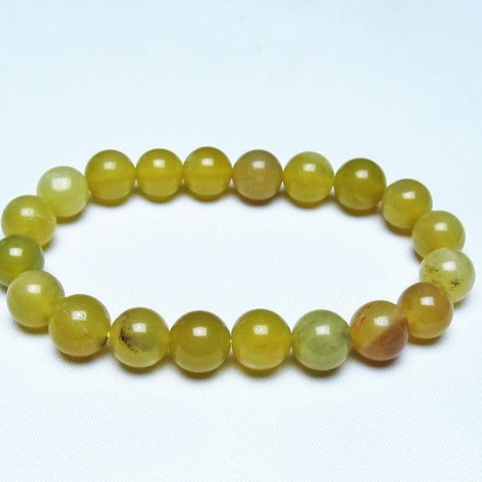 オパール ブレスレット 10mm イエローオパール コモンオパール 一点物 メール便可 [M便 1/10] 111-48686