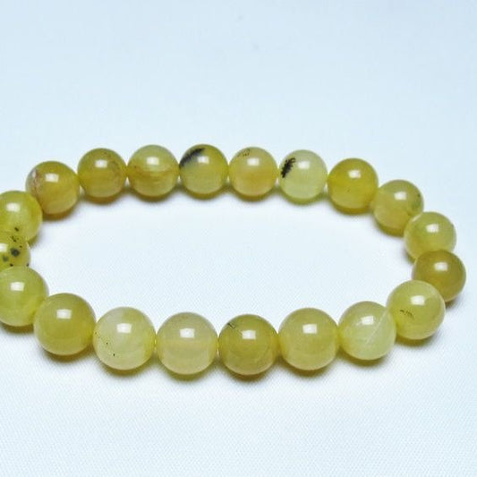 オパール ブレスレット 10mm イエローオパール コモンオパール 一点物 メール便可 [M便 1/10] 111-48687