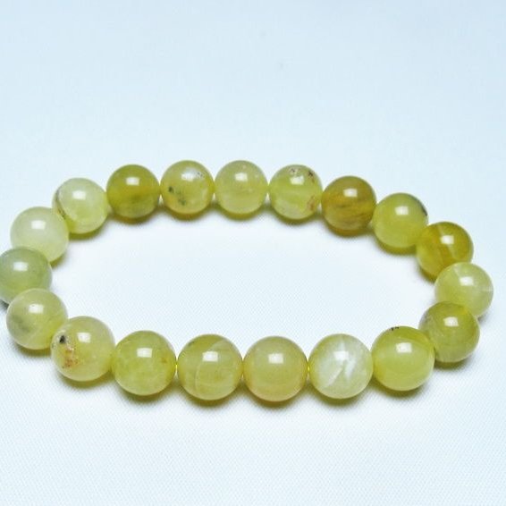 オパール ブレスレット 10mm イエローオパール コモンオパール 一点物 メール便可 [M便 1/10] 111-48688
