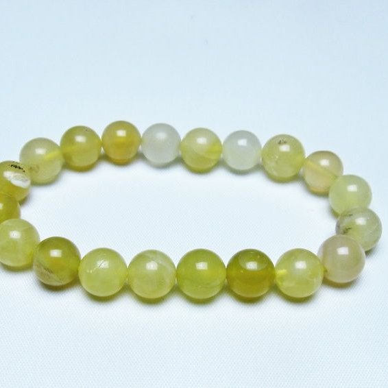 オパール ブレスレット 10mm イエローオパール コモンオパール 一点物 メール便可 [M便 1/10] 111-48695