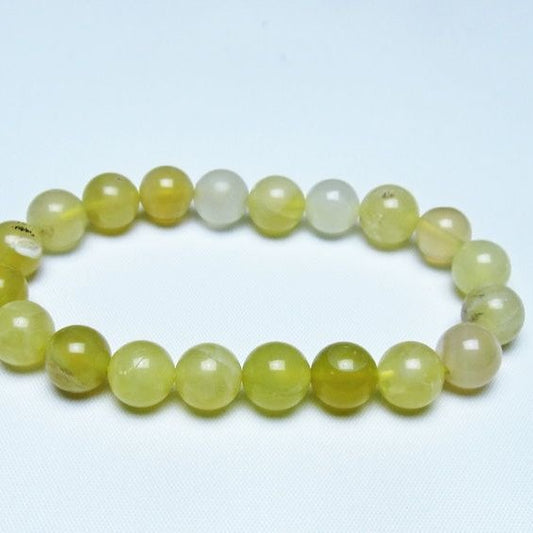 オパール ブレスレット 10mm イエローオパール コモンオパール 一点物 メール便可 [M便 1/10] 111-48695