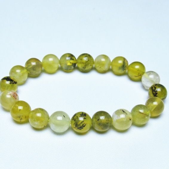 オパール ブレスレット 10mm イエローオパール コモンオパール 一点物 メール便可 [M便 1/10] 111-48702