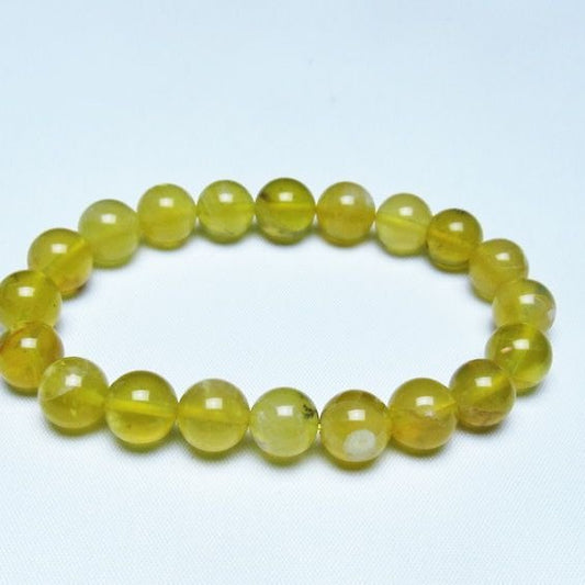 オパール ブレスレット 10mm イエローオパール コモンオパール 一点物 メール便可 [M便 1/10] 111-48711