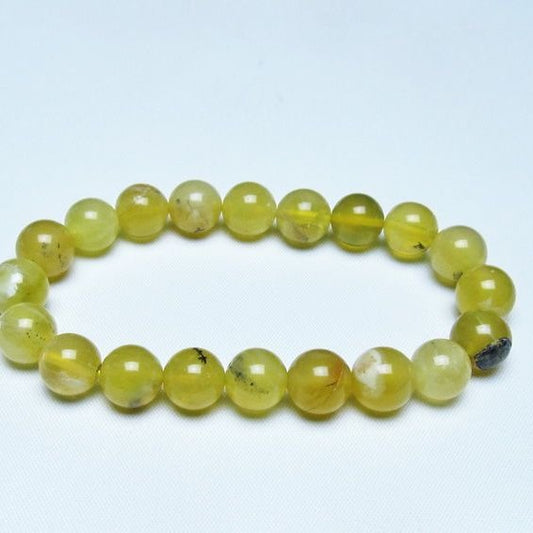 オパール ブレスレット 10mm イエローオパール コモンオパール 一点物 メール便可 [M便 1/10] 111-48714