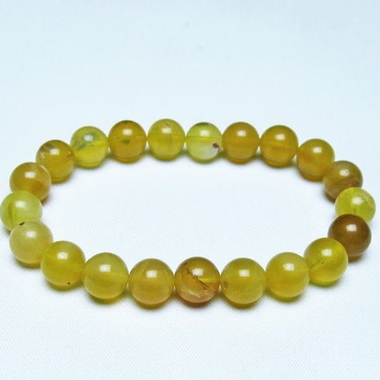 オパール ブレスレット 9mm イエローオパール コモンオパール 一点物 メール便可 [M便 1/10] 111-48722