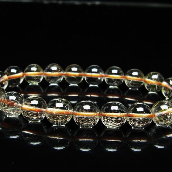 ルチルクォーツ ブレスレット 9mm タイチンルチル ブレスレット メール便可 [M便 1/10] 111-49149