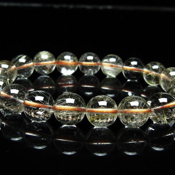 ルチルクォーツ ブレスレット 11mm タイチンルチル ブレスレット メール便可 [M便 1/10] 111-49161