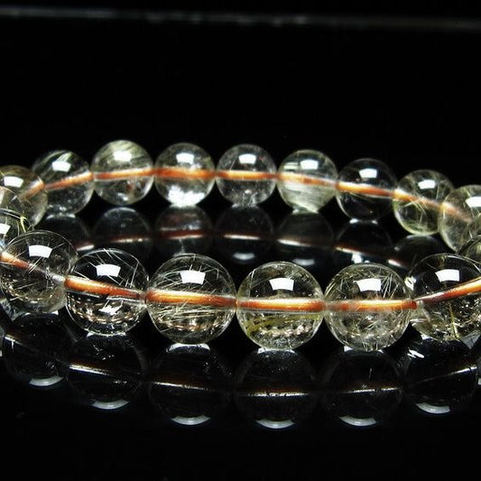 ルチルクォーツ ブレスレット 11mm タイチンルチル ブレスレット メール便可 [M便 1/10] 111-49161