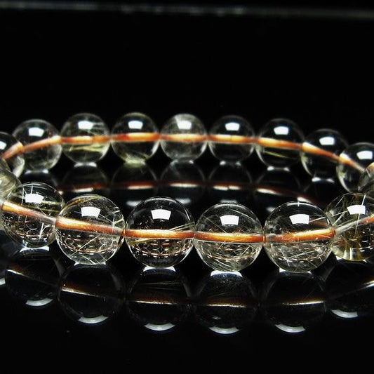 ルチルクォーツ ブレスレット 11mm タイチンルチル ブレスレット メール便可 [M便 1/10] 111-49162