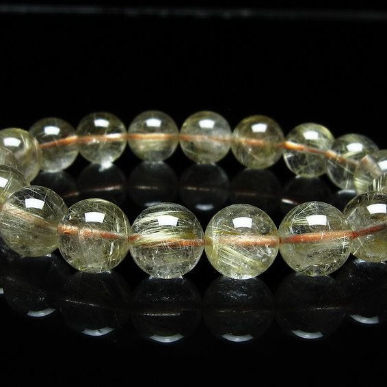 ルチルクォーツ ブレスレット 12mm タイチンルチル ブレスレット メール便可 [M便 1/10] 111-49169