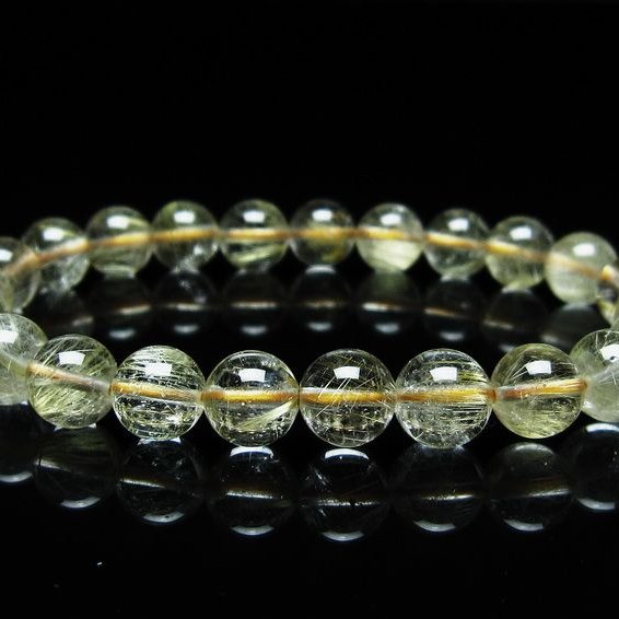 ルチルクォーツ ブレスレット 8mm タイチンルチル ブレスレット メール便可 [M便 1/10] 111-49191