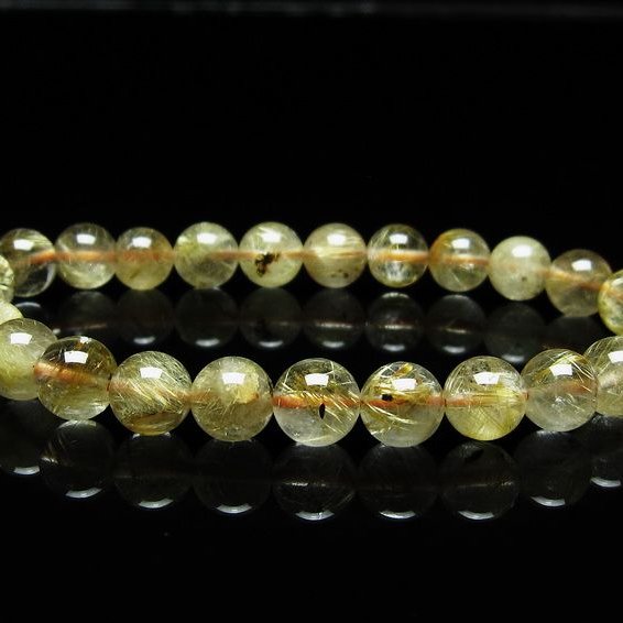 ルチルクォーツ ブレスレット 8mm タイチンルチル ブレスレット メール便可 [M便 1/10] 111-49200