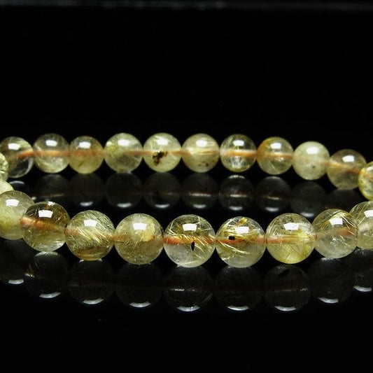 ルチルクォーツ ブレスレット 8mm タイチンルチル ブレスレット メール便可 [M便 1/10] 111-49200