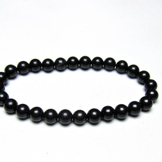 シュンガイト ブレスレット 6mm 一点物 メール便可 111-49641