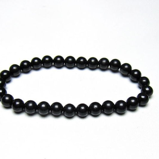 シュンガイト ブレスレット 6mm 一点物 メール便可 111-49661