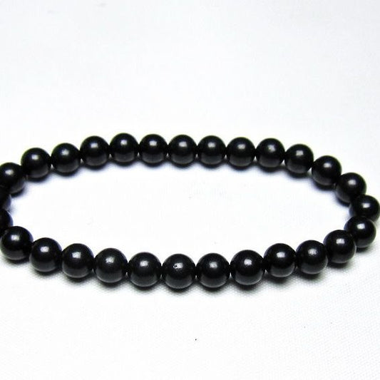 シュンガイト ブレスレット 6mm 一点物 メール便可 111-49667