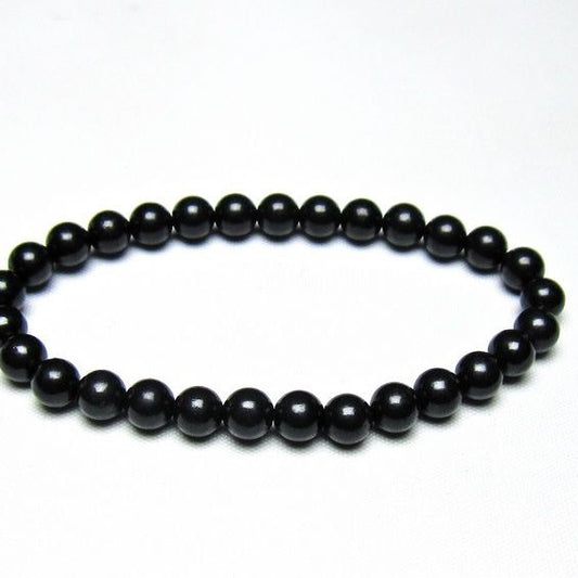 シュンガイト ブレスレット 6mm 一点物 メール便可 111-49672