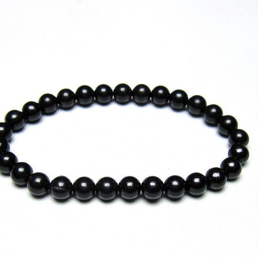 シュンガイト ブレスレット 6mm 一点物 メール便可 111-49674