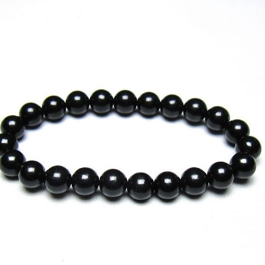 シュンガイト ブレスレット 8mm 一点物 メール便可 111-49683
