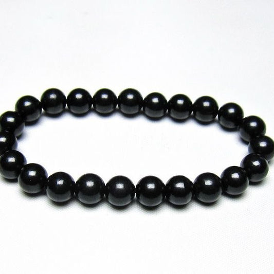 シュンガイト ブレスレット 8mm 一点物 メール便可 111-49685