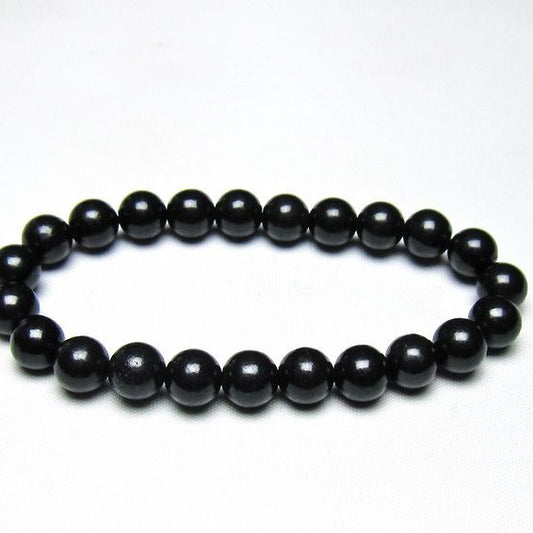 シュンガイト ブレスレット 8mm 一点物 メール便可 111-49687