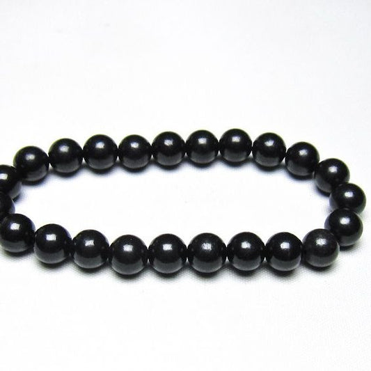 シュンガイト ブレスレット 8mm 一点物 メール便可 111-49688