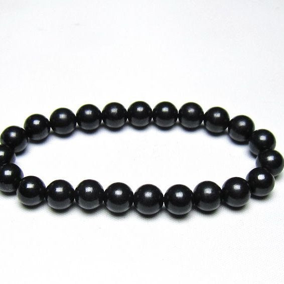 シュンガイト ブレスレット 8mm 一点物 メール便可 111-49689