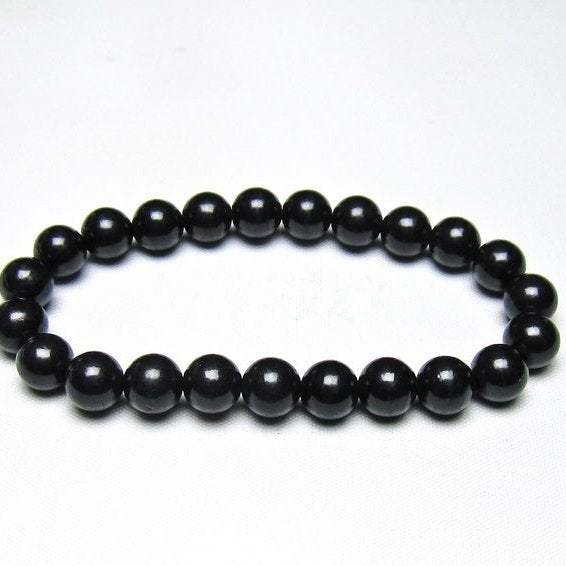 シュンガイト ブレスレット 8mm 一点物 メール便可 111-49691