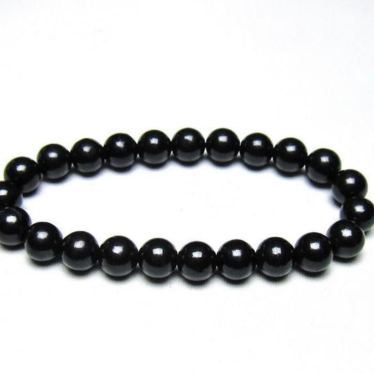 シュンガイト ブレスレット 8mm 一点物 メール便可 111-49694