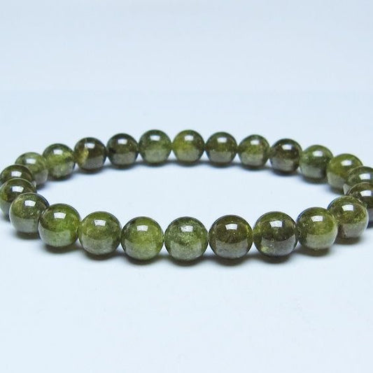 ツァボライト ブレスレット 8mm 一点物 メール便可 111-49722