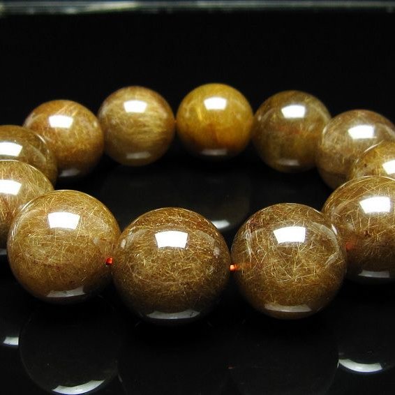 ルチルクォーツ ブレスレット 21mm ブロンズルチル ブレス  一点物 111-50785