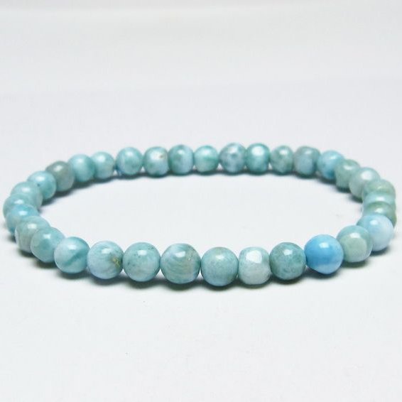 ラリマー ブレスレット 6mmメール便可 一点物 111-50924